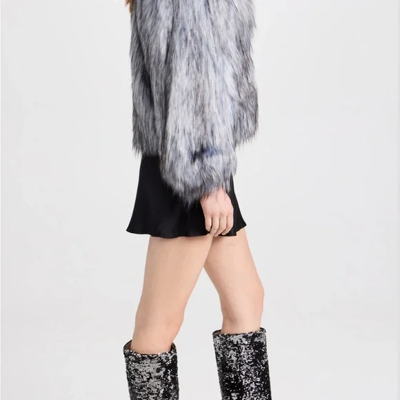 Cinq A Sept Faux Fur Coat - Picture 4 of 7